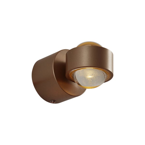 Wandleuchte mit runder Form und Glaskugel