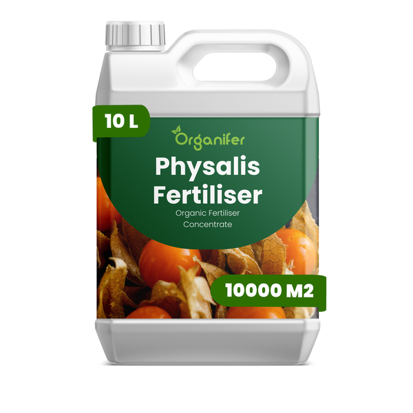 Physalis Flüssigdünger 10L – 2-1-8 NPK – Flüssig-Pflanzendünger für große Beete, Gewächshaus & Gartenkulturen – Organifer