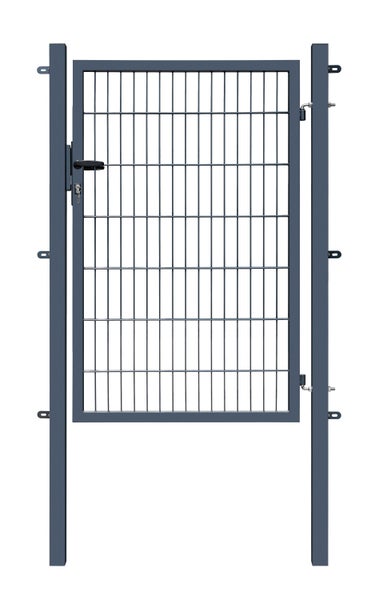 Gartentor aus Metall mit Schloss und Schlüssel