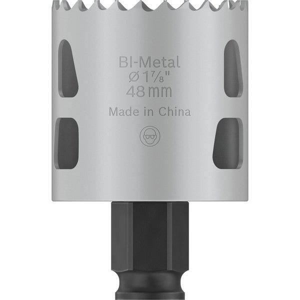 Bimetall Lochsäge mit einem Durchmesser von 48 Millimetern
