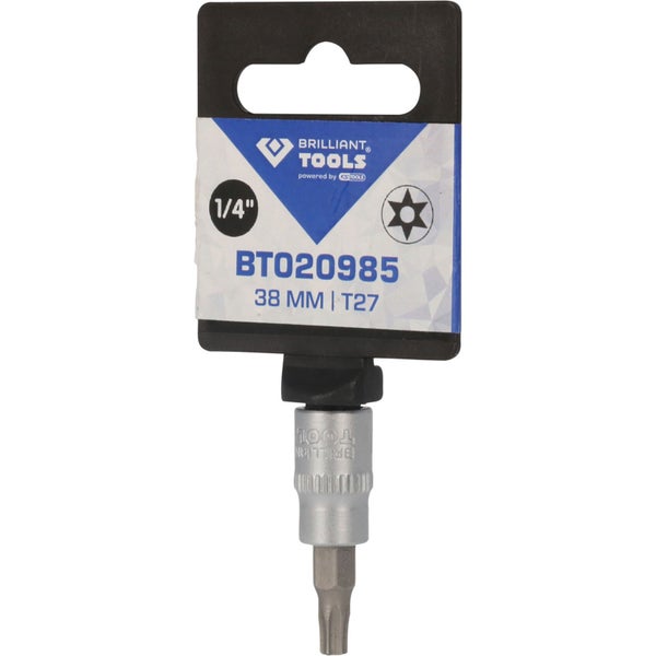 BRILLIANT TOOLS 1/4 Torx-Bit-Stecknuss mit Stirnlochbohrung TB27 - BT020985