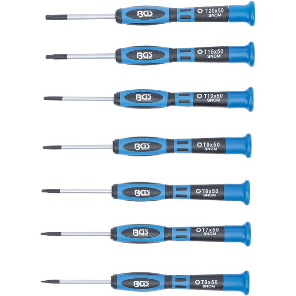 BGS Präzisions-Schraubendreher-Satz T-Profil (für Torx) 7tlg. - 7967