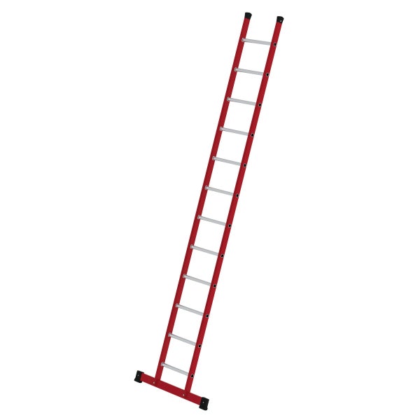 Rote Sprossenleiter aus Aluminium