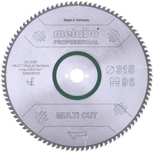 Metabo Kreissägeblatt Multi Cut, 315 Millimeter Durchmesser
