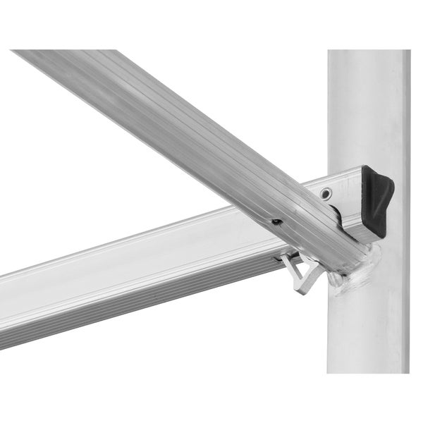 Detailansicht eines Gerüstbauteils aus Aluminium