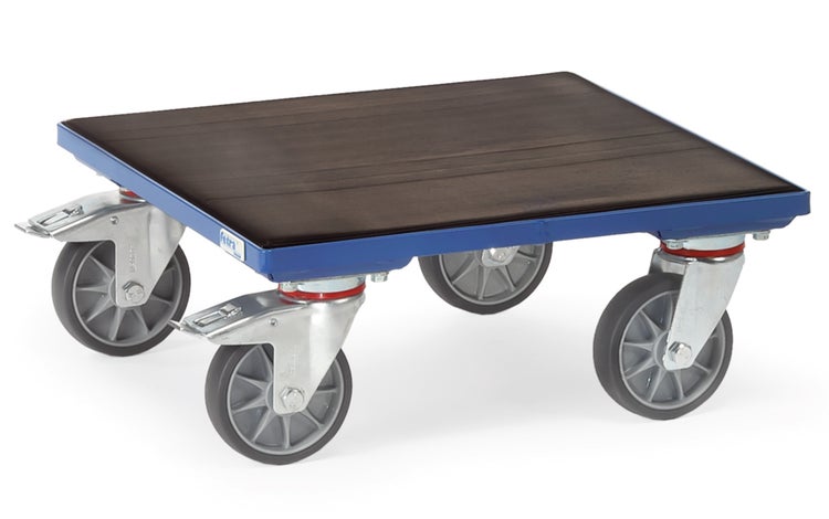 Transportroller mit vier Rädern und einer Plattform