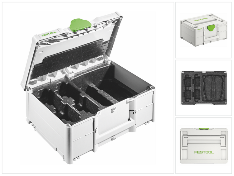 Festool SYS3 M 187 ENG 18V Systainer Werkzeugkoffer ( 577133 ) + Einlage für 4x Akku und 2x Ladegerät