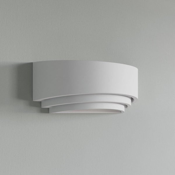 Lindby Wandleuchte, Wandlampe Innen Lucien (Modern) in Weiß aus Gips/Ton (1 flammig E14) - Wandstrahler Wandbeleuchtung Schlafzimmer / Wohnzimmer Schlafzimmerleuchte