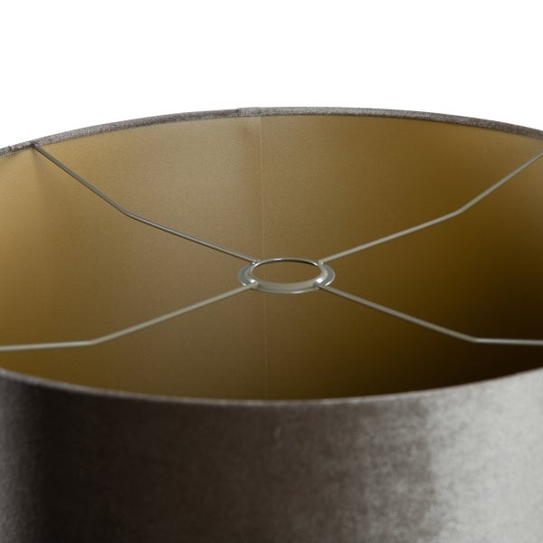 Samtlampenschirm Bronze mit goldener Innenseite 50/50/25
