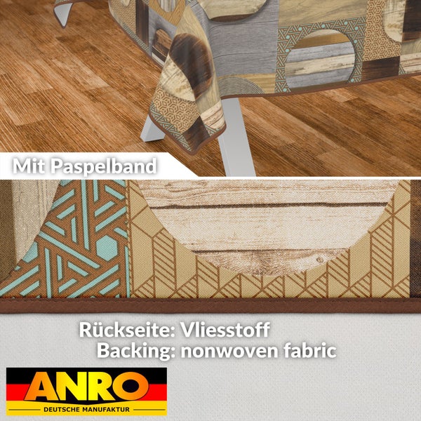 Tischdecke mit Paspelband und Vliesstoff-Rückseite