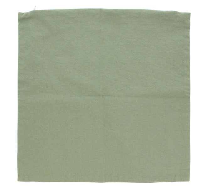 FRANK FLECHTWAREN | Kissenhülle Olive-Green, BAUMWOLLE, 45 x 45 cm