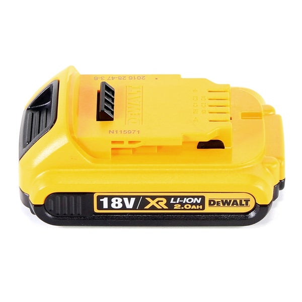 DeWalt 18 Volt Lithium-Ionen-Akku mit 2 Amperestunden.