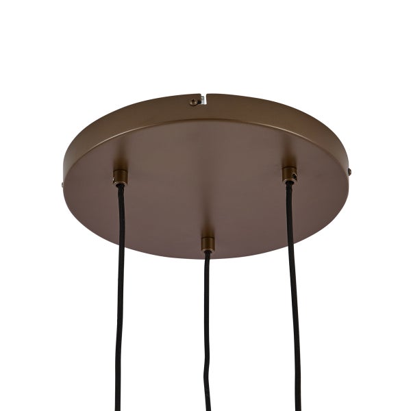 Deckenhalterung einer Pendelleuchte mit Kabeln