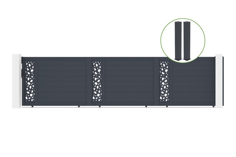 Abmessungen und Bestandteile des Sunny 600C140 Tors