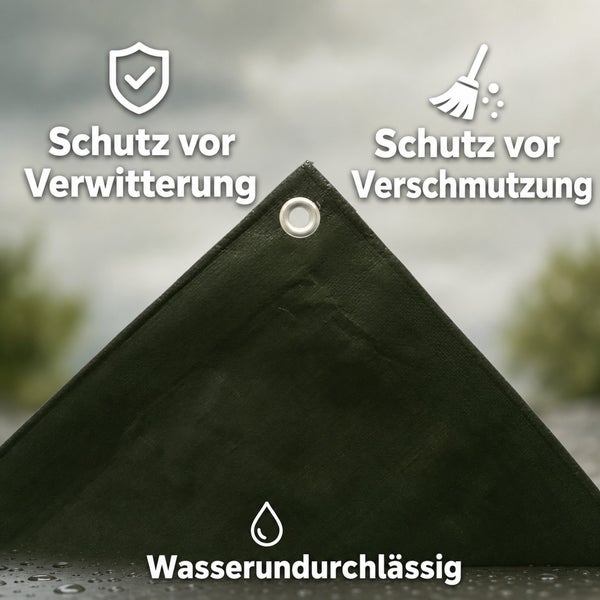 Abdeckplane mit Öse zum Schutz vor Verwitterung, Verschmutzung und Wasser