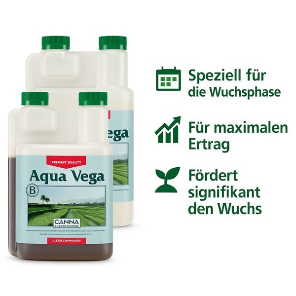 Canna Aqua Vega B Pflanzendünger für die Wachstumsphase in zwei Flaschen