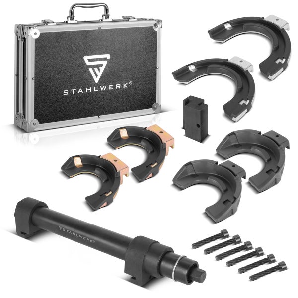 Stahlwerk Werkzeugsatz mit Koffer, Spannwerkzeugen und Schrauben