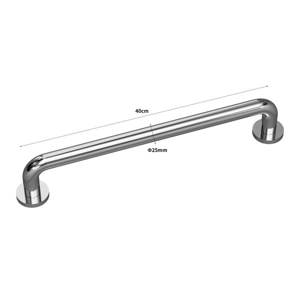 Haltegriff aus Metall, 40 cm lang und 25 mm Durchmesser