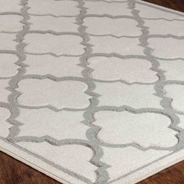 Teppich Orient Marokkanisch Grau/Weiß 200x275 cm