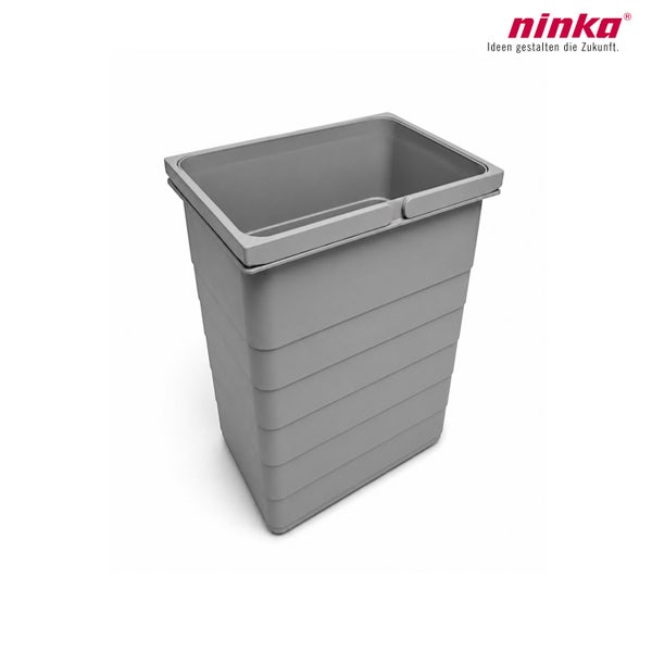 Ninka Logo, rechteckiger Abfallbehälter aus Kunststoff für Auszugssysteme als Mülltrennsystem