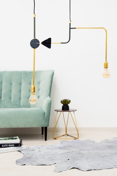 Moderne Hängelampe im Skandinavischen Design & Marmor Details | Wohnzimmer Esszimmer Leuchte