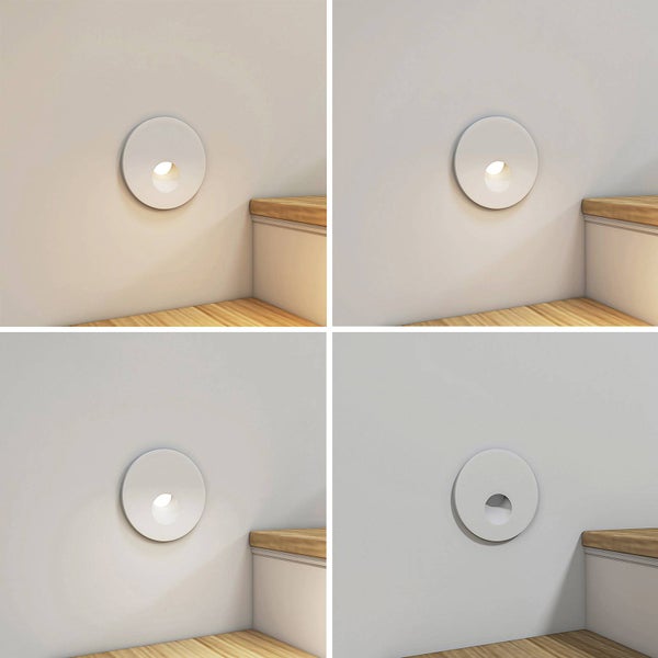 Arcchio LED Wandeinbaustrahler Vexi (Modern) in Weiß aus Aluminium (1 flammig, ) Wohnzimmerleuchte