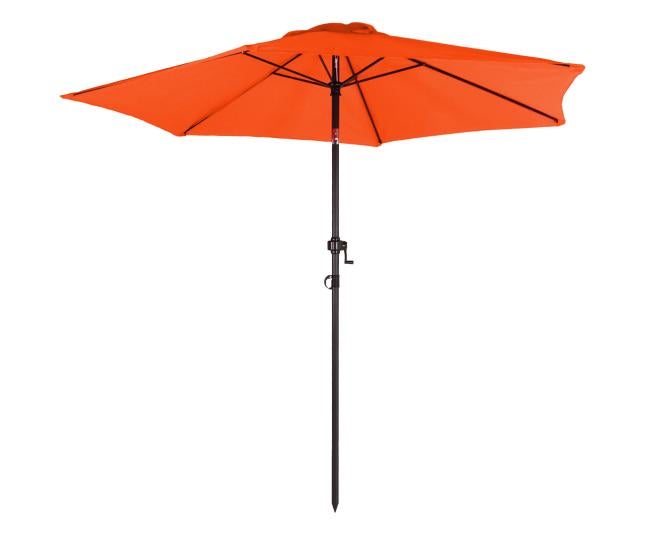 Ondis24 Marktschirm 230 cm terracotta 38 mm Rohr mit Kurbel, Sonnenschirm