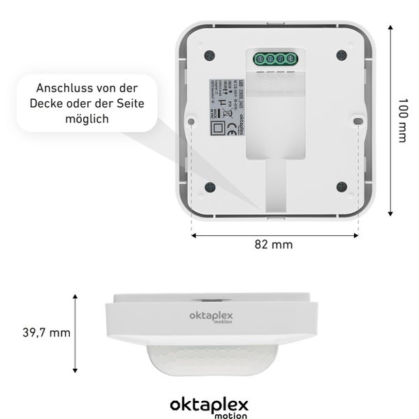 Oktaplex Leo Bewegungsmelder Innen 360° 10m Weiß LED geeignet