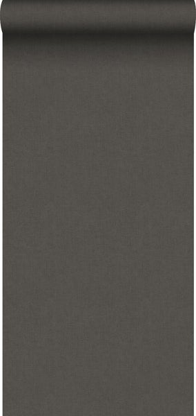Sanders und Sanders Tapete Leinen-Optik Dunkelbraun - 53 cm x 10 m - 640040