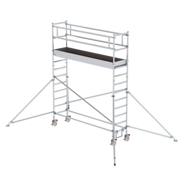 Rollgerüst mit Arbeitsplattform und Sicherheitsgeländer