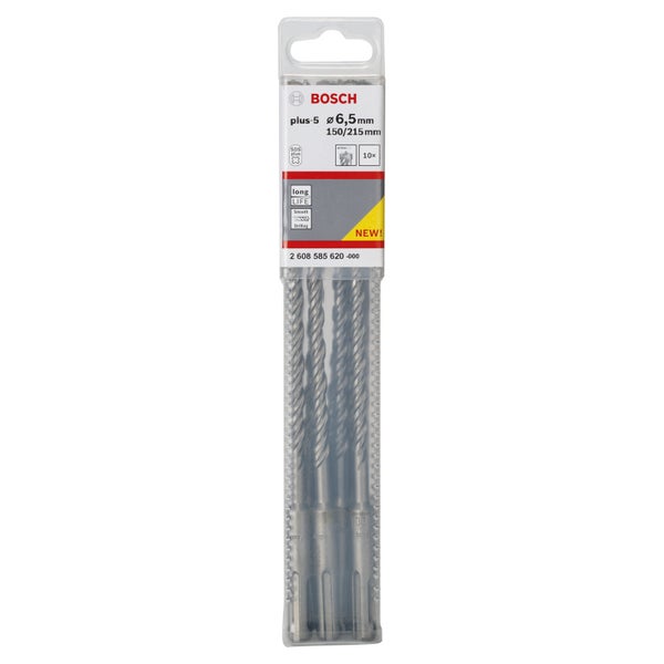Bosch 10x Hammerbohrer SDS plus-5 6,5 x 150 x 215 mm - 2608585620