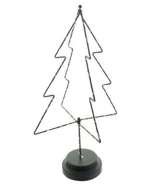Dekorativer Tannenbaum aus Metall mit Beleuchtung für festliche Stimmung