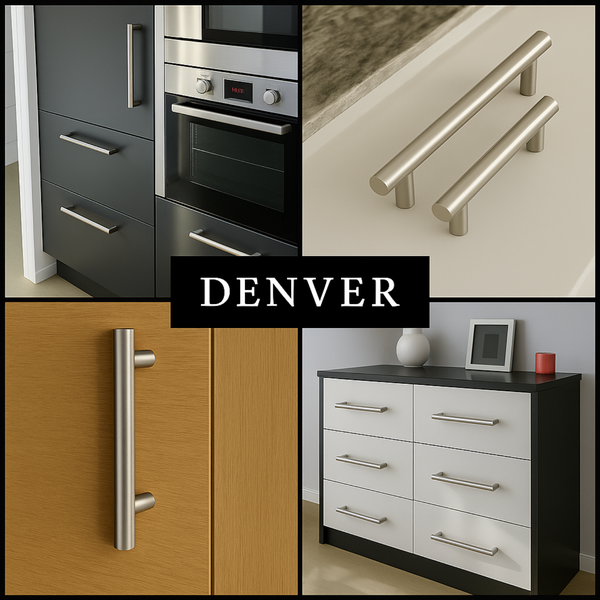 Möbelgriff Stangengriff Denver lochabstand  128 mm Edelstahl 10 Stück