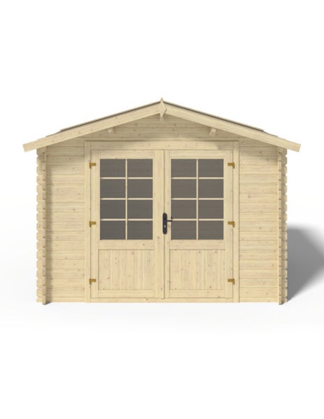 Gartenhaus aus Holz mit Doppeltür und Satteldach