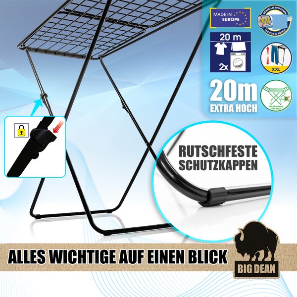 Zusammenfassung der Funktionen des Wäscheständers