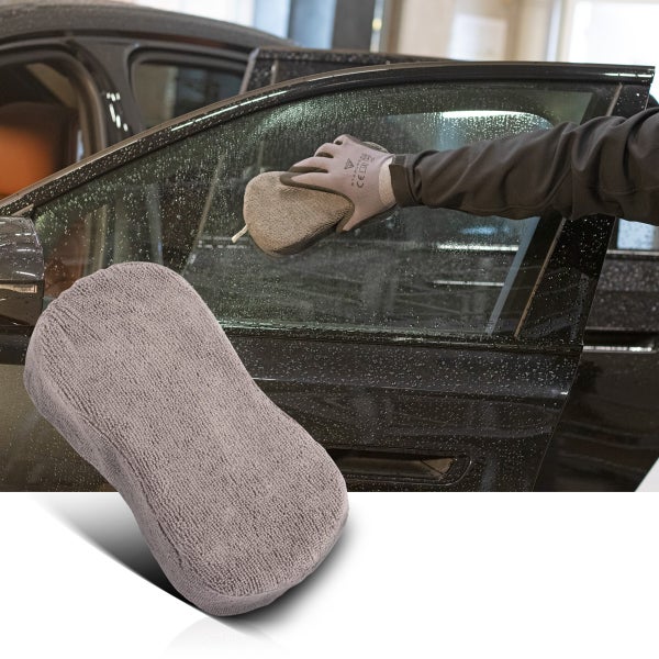 STAHLWERK Autowaschhandschuh 5er Set Reinigungshandschuh Mikrofaser Schwamm
