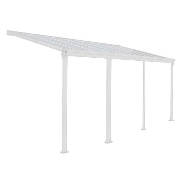 Home Deluxe - Terrassenüberdachung SOLIS - Weiß - B/T/H: 618 x 303 x 226/278 cm - inkl. Hohlkammerplatten, Montagematererial I Carport Pavillion Pergola