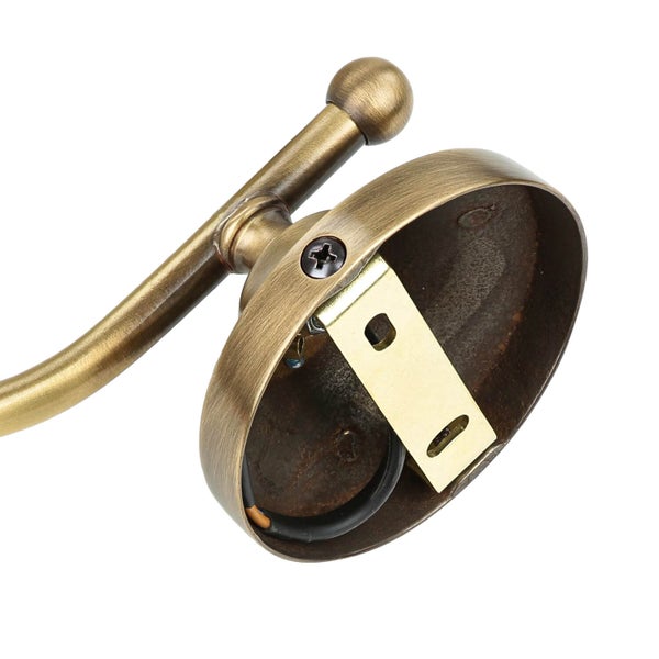 Detailansicht einer Wandleuchte mit Befestigungselement