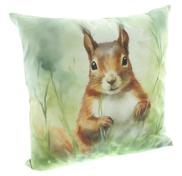 Kissen mit Eichhörnchen-Motiv