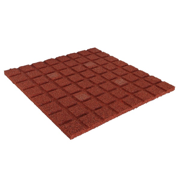 Gummifliese 20 mm - 50 x 50 cm - Rot