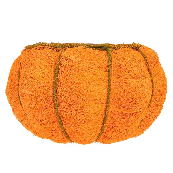 Dekorativer Kürbis aus Sisalfasern für die herbstliche Dekoration