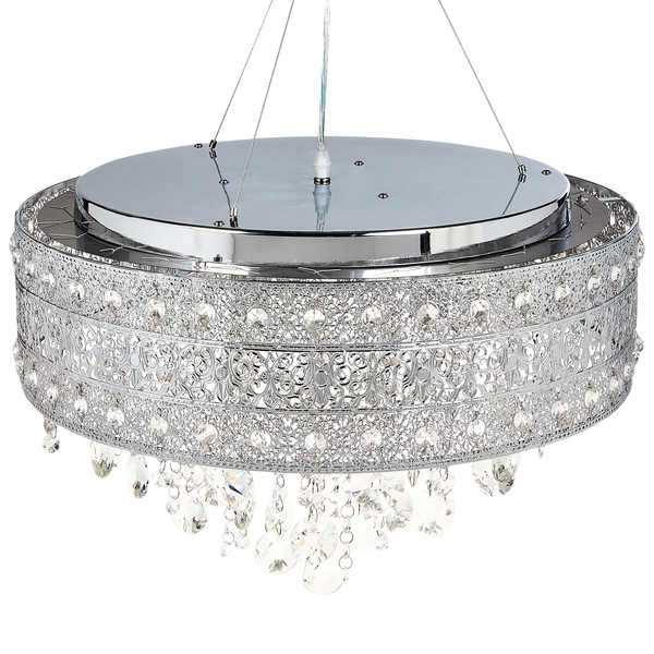 Kronleuchter mit 6 Lichtern aus Metall/Silber BARBEIRA