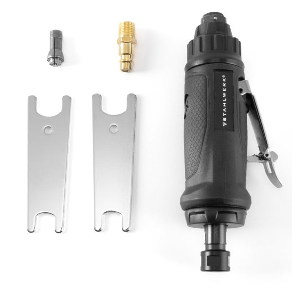 Stahlwerk Logo Druckluft-Stabschleifer mit Zubehör