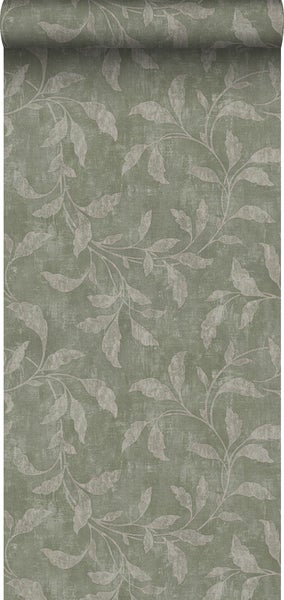 Borastapeter Tapete Blätter Graugrün - 53 cm x 10.05 m - 660276