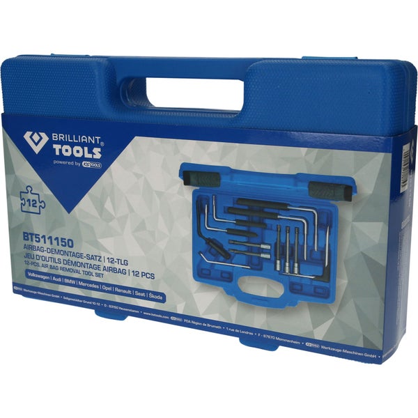 Brilliant Tools Airbag Demontage Satz im blauen Koffer