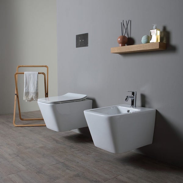 WC und Bidet Kombination für Wandmontage | Rock