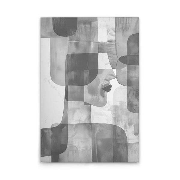 Dekorative Wandkunst mit abstraktem Frauengesicht