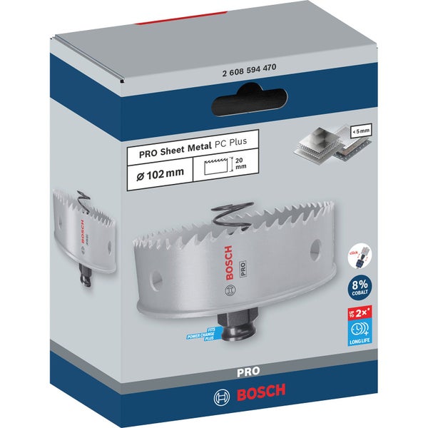Bosch PRO Sheet Metal PC Plus Lochsäge 102 mm - 2608594470
