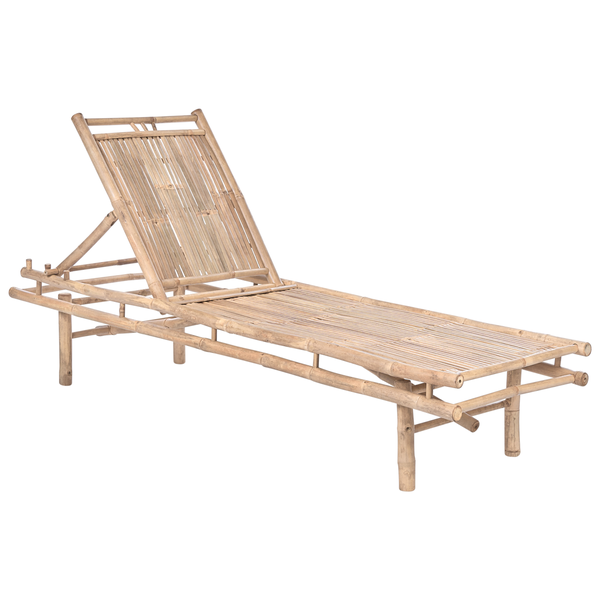 Sonnenliege SULMONA Bambusholz Hellbraun