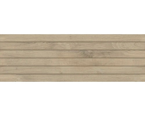 Wandfliese Northwood oak 3D Strip 33,3x100cm rektifiziert